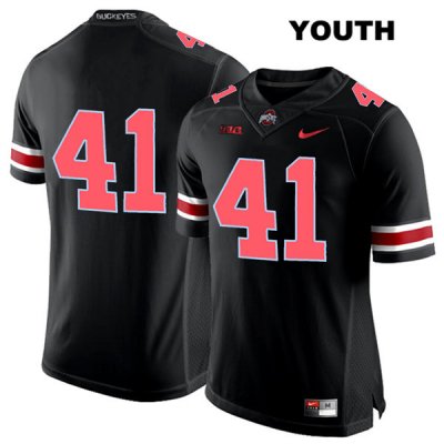 Youth NCAA Ohio State Buckeyes Hayden Jester #41 College Stitched No Name Authentic Nike Red Number Black Football Jersey CZ20K18RH